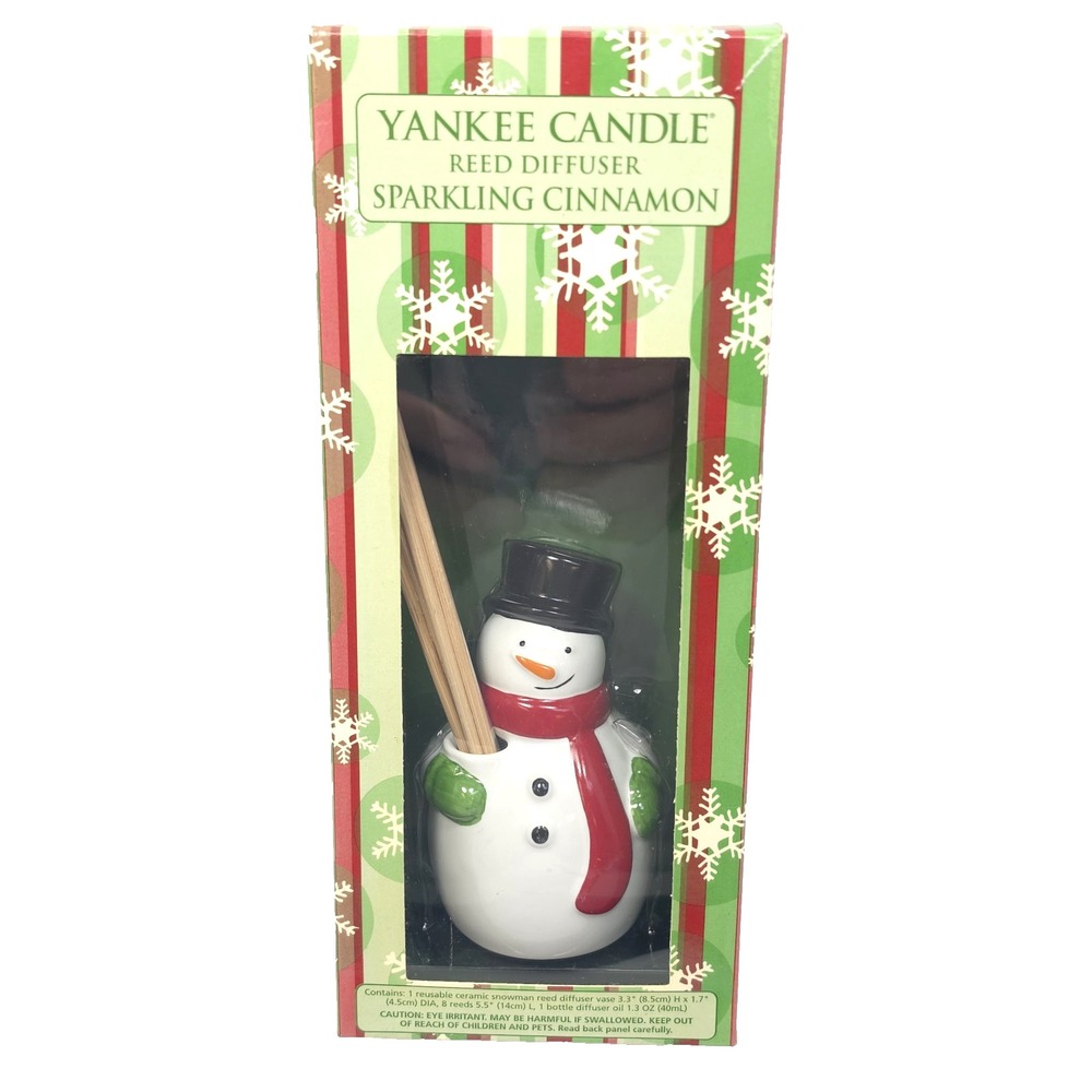 Yankee Candle Snowman Reed Diffuser Sparkling Cinnamon Christmas Holiday NEW